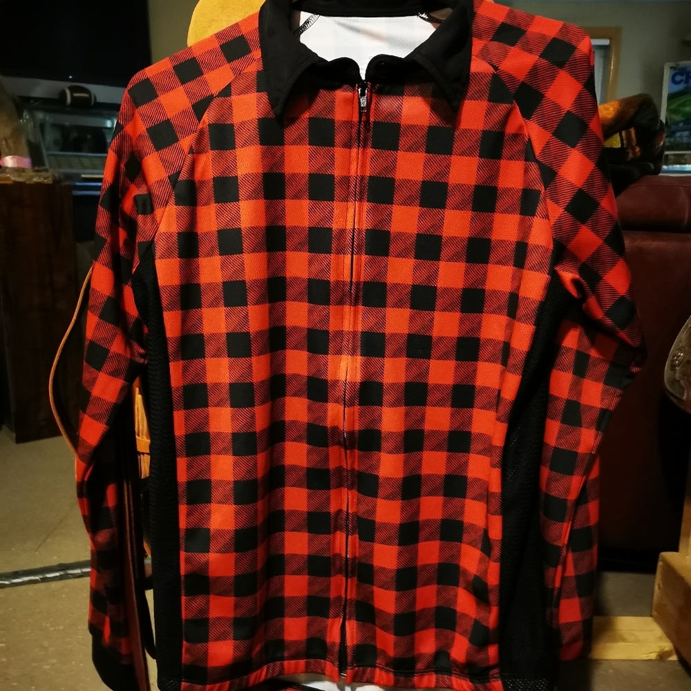 Msport6 Red Plaid Shirt, Zip Up, Rodeo Shirt
